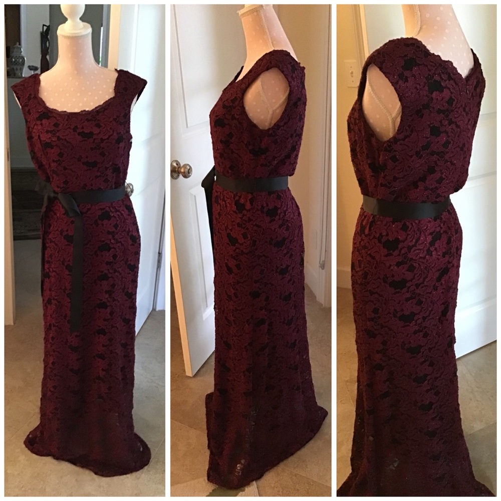 R&M Richards Lace Evening Gown.